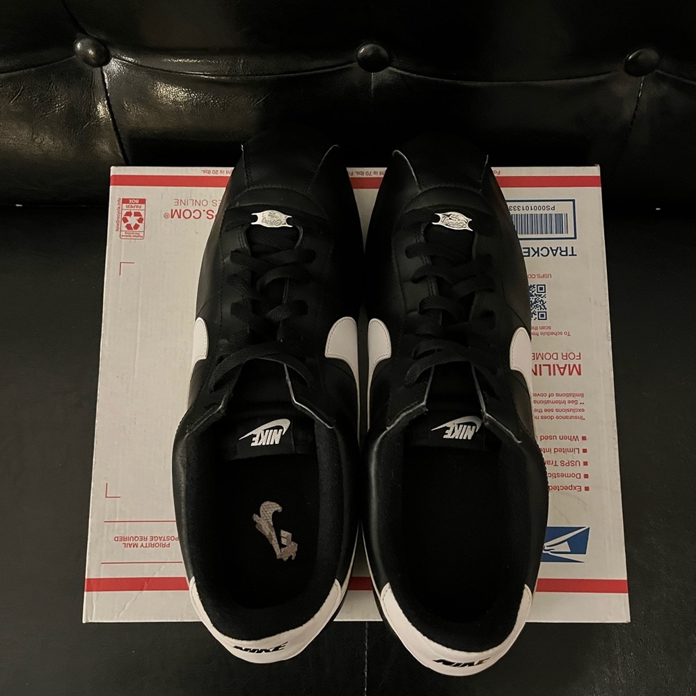 Nike Cortez Basic Leather “Black White” - image 4